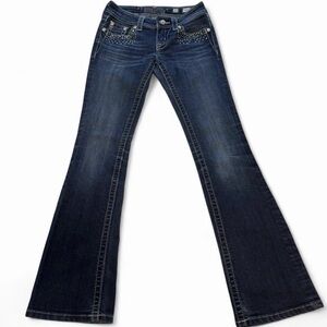 Vintage y2k Miss Me Studded Bootcut/Flare Jeans, Size 25